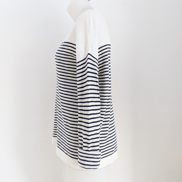 GAP Slub Vee Striped Sweater, S - Picture 2 of 7